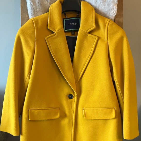 J Crew Yellow Peacoat - Picture 1 of 3